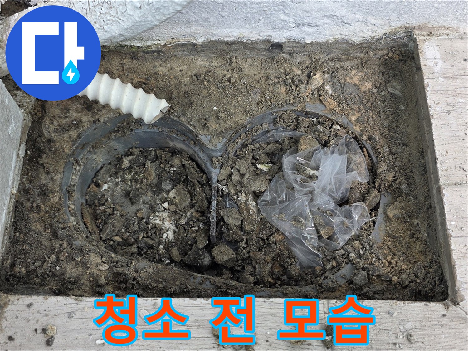 노원구 중계동 청구3차 아파트 누수 - 배수구 청소 전 끔찍한 모습