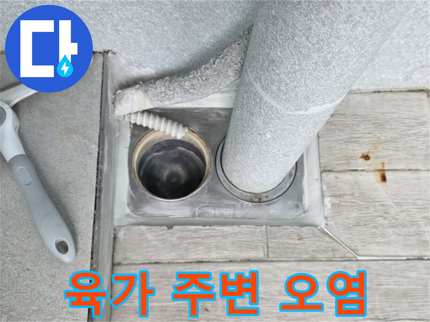 노원구 중계동 청구3차 아파트 - 욕실 하수구 누수, 육가 주변 오염 상태 확인