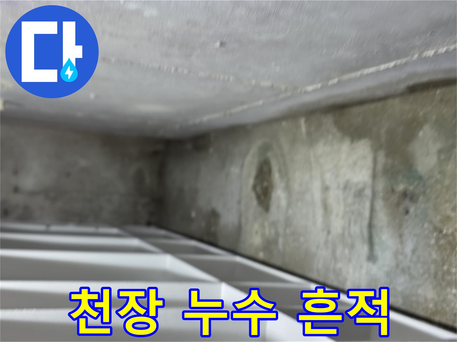 김포 장기본동 아파트 누수 - 천장 누수 흔적 및 피해 범위 확인
