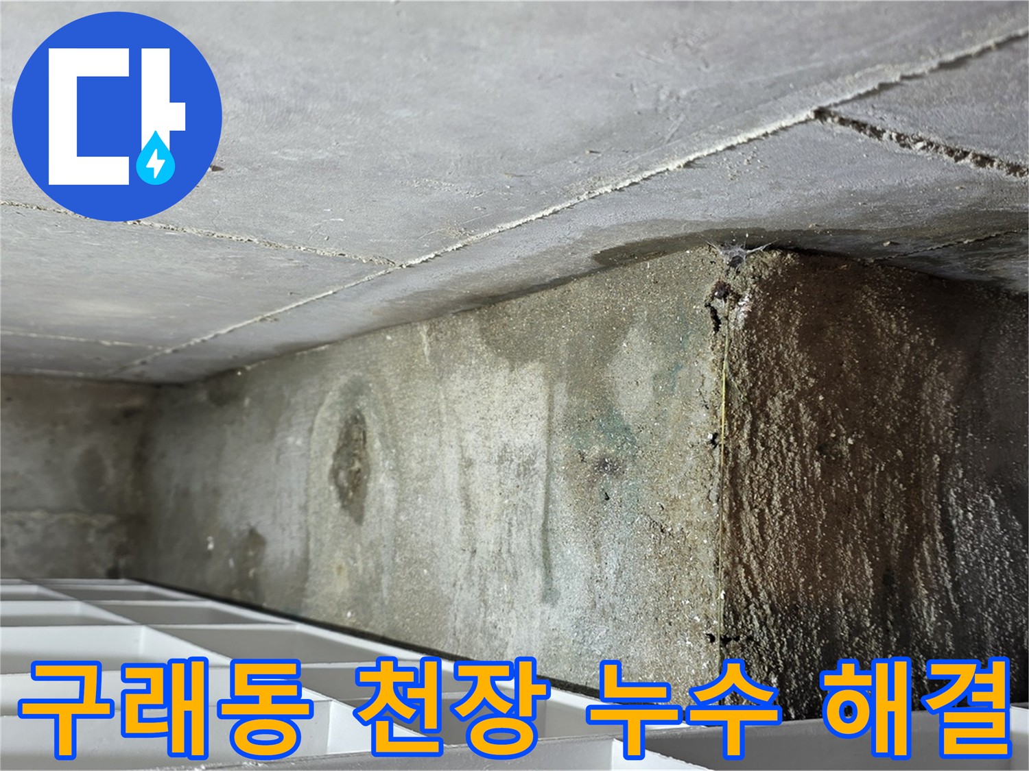 구래동 아파트 화장실 천장 누수 - 누수 위치 확인