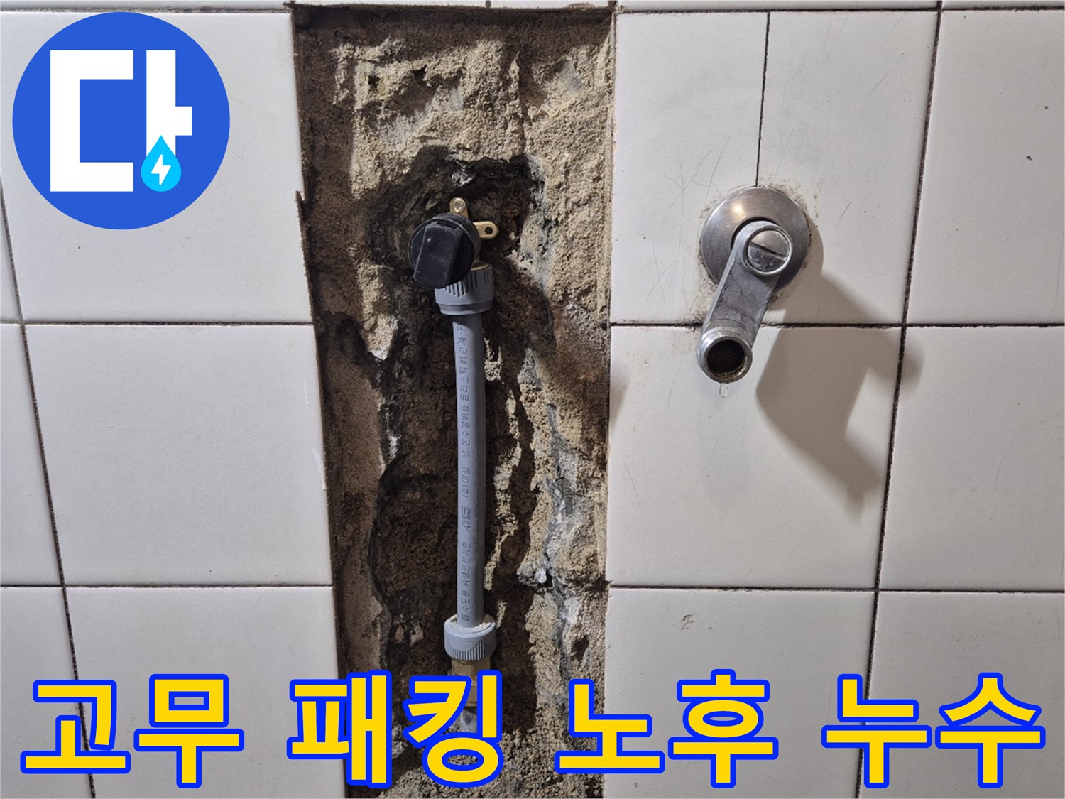 합정동 현대빌라 누수 - 샤워기 수전 연결 부위 고무 패킹 노후화로 누수 해결