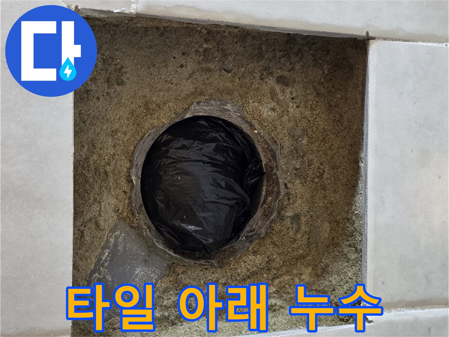 타일 아래 숨겨진 누수 - 과천 문원동 누수탐지 전문가가 찾아냈습니다.