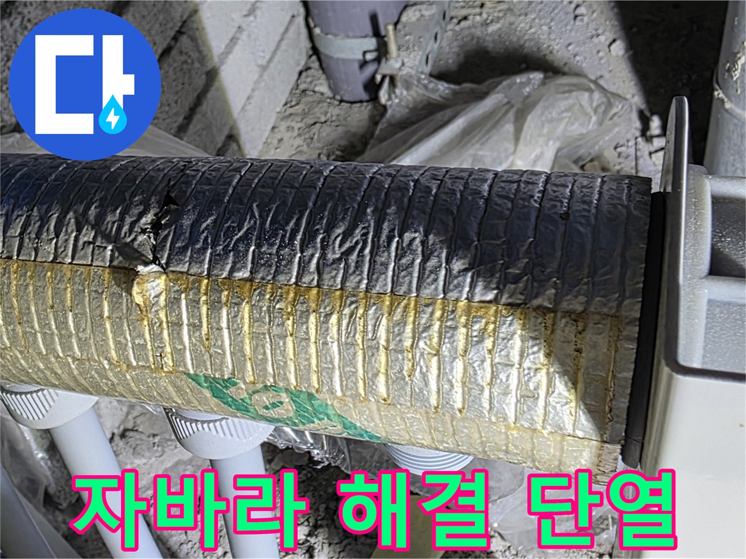 삼숭동 누수탐지 - 훼손된 자바라 - 단열 문제 - 곰팡이 서식 신속 해결