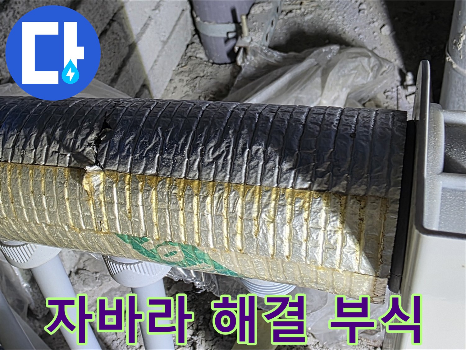 삼숭동 누수탐지 - 훼손된 자바라 - 배관 부식 - 누수 문제 신속 해결