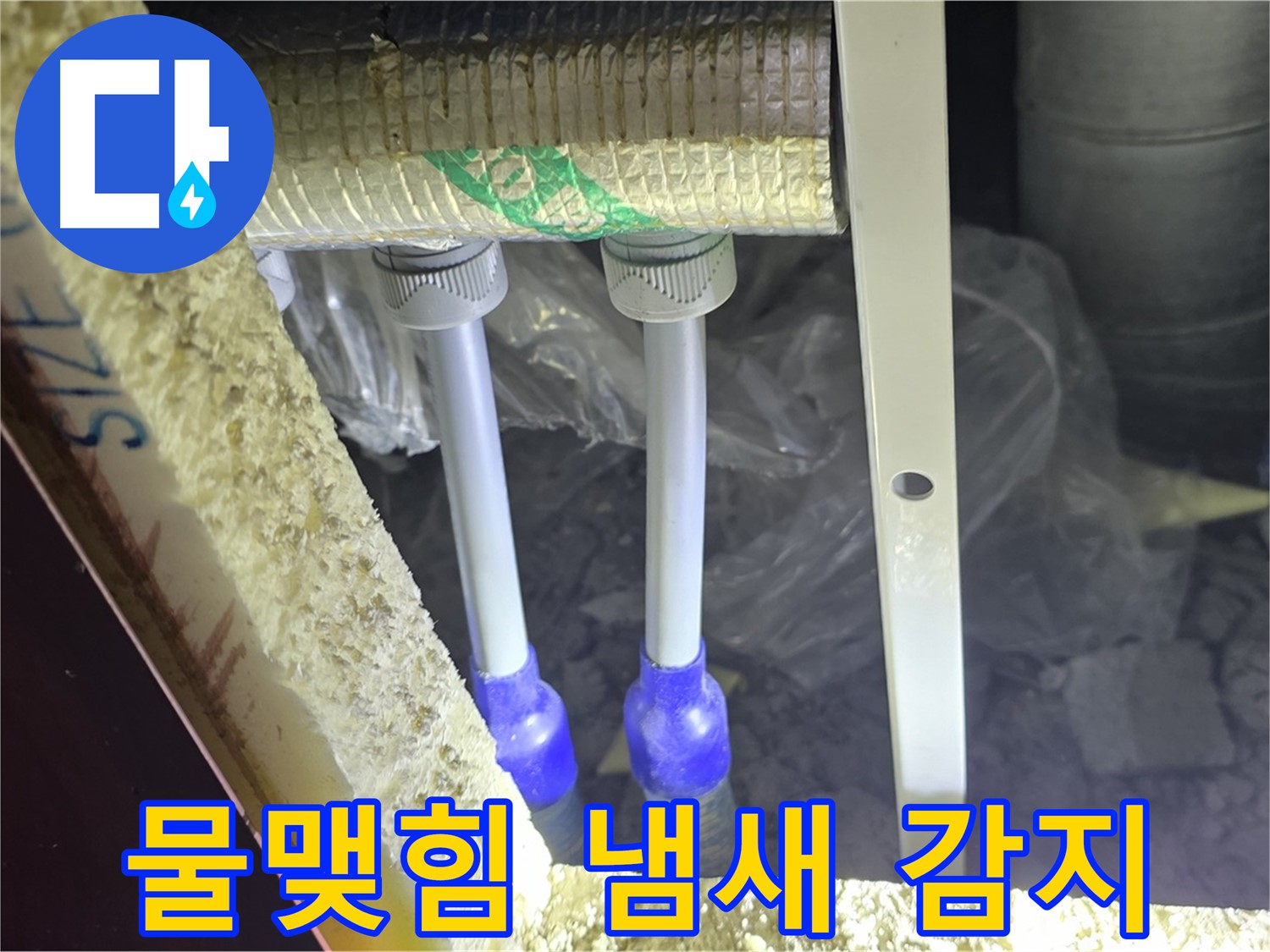 삼숭동 양주자이 누수 - 배관 연결 부속 주변 물맺힘 및 곰팡이 냄새 발생 여부 집중 감지