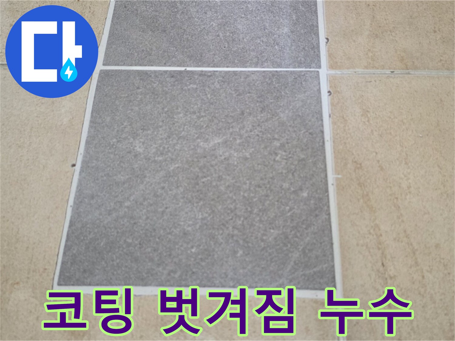 양주 삼숭동 아파트 - 타일 코팅 벗겨짐과 누수의 연관성을 면밀히 분석하고 있습니다.