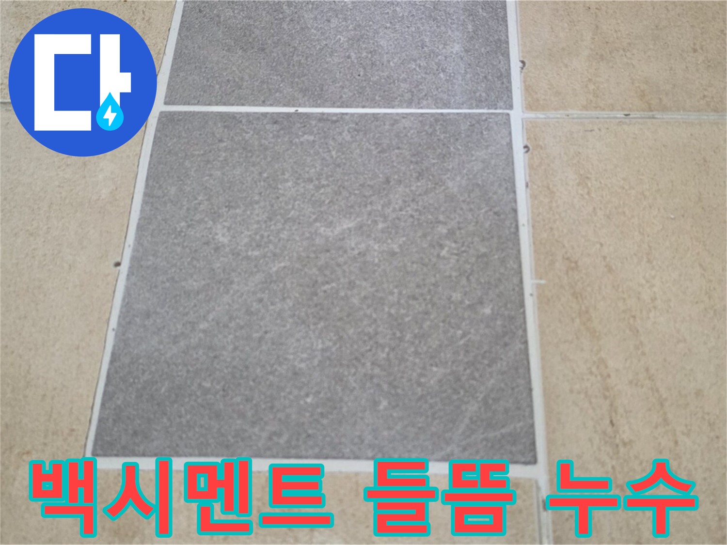 양주 삼숭동 아파트 - 타일 틈새 백시멘트 들뜸 현상과 누수의 연관성을 확인하고 있습니다.