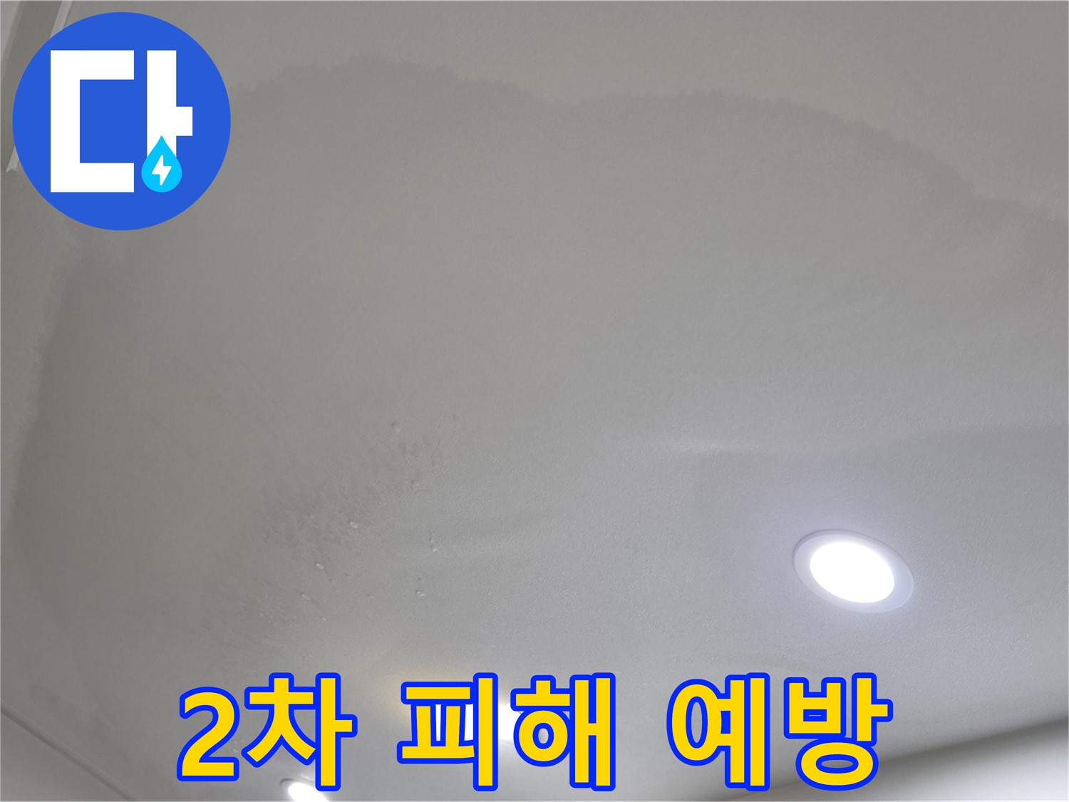 양주 아파트 누수 - 젖어 처진 천장 - 2차 피해 예방