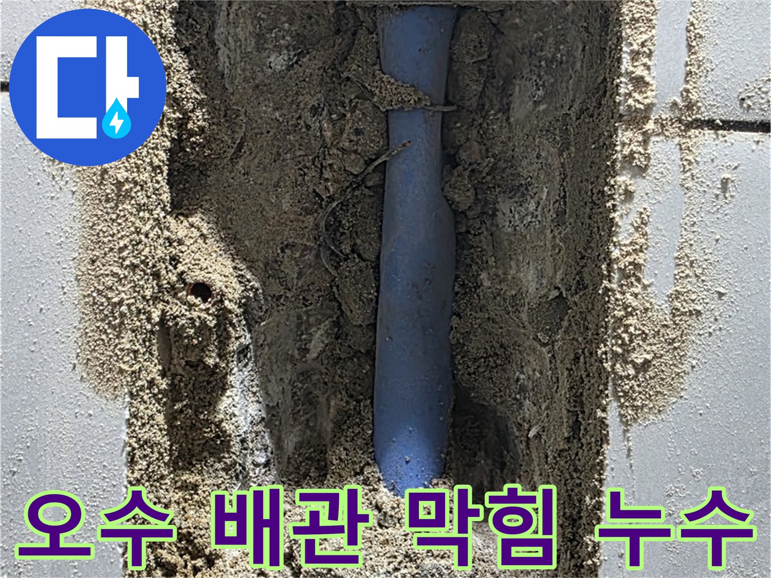 금곡동 누수 - 꽉 막힌 오수 배관 누수