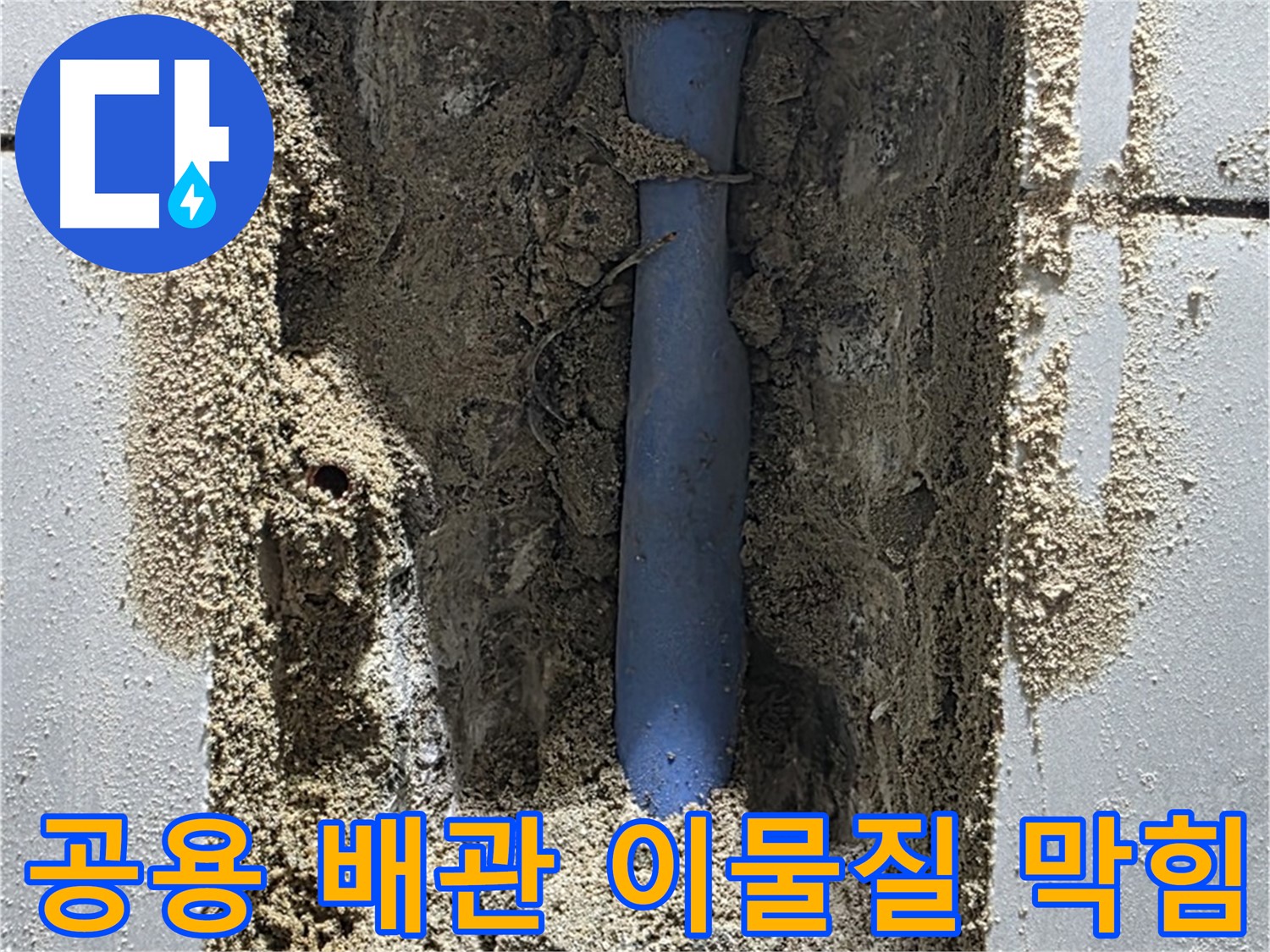 성남 누수 - 공용 배관 이물질 막힘으로 누수 발생