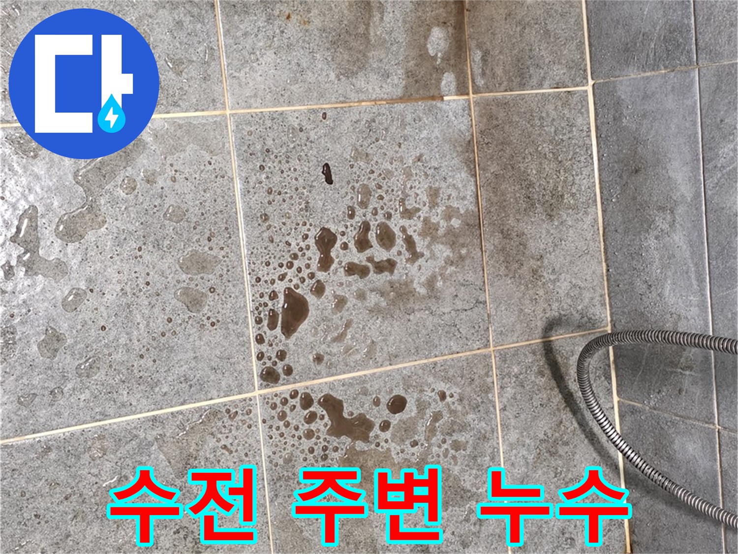 샤워기 수전 주변 누수 - 타일 틈새 확인 - 꼼꼼한 점검