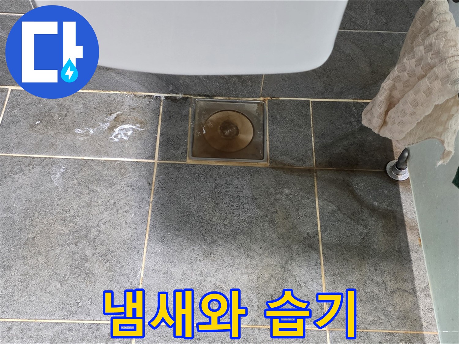 화장실 냄새와 습기 - 배수구 막힘 의심 - 냄새 제거 필요
