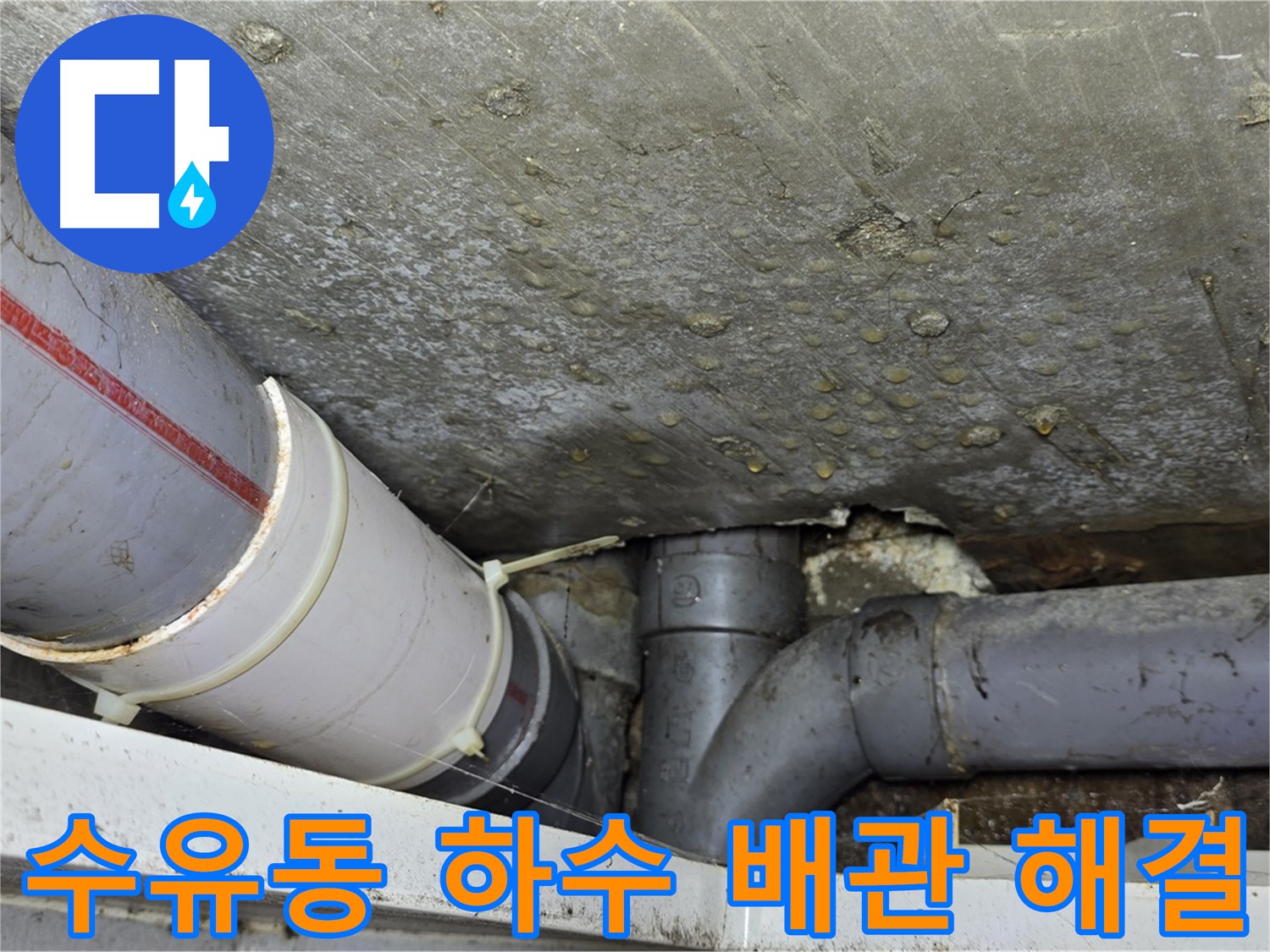 수유동 삼광빌라 누수 - 하수 배관 교체로 누수 고민 해결