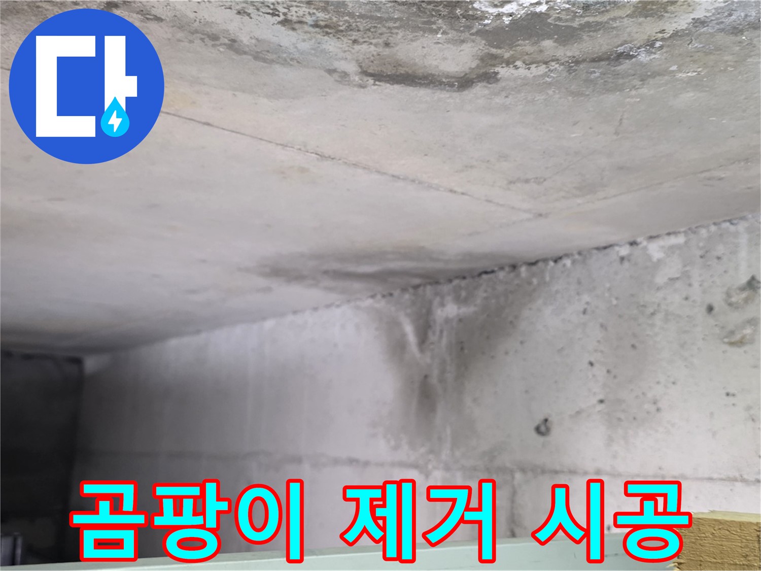 콘크리트 벽 곰팡이 제거 - 덕이동 누수, 재발 방지 시공