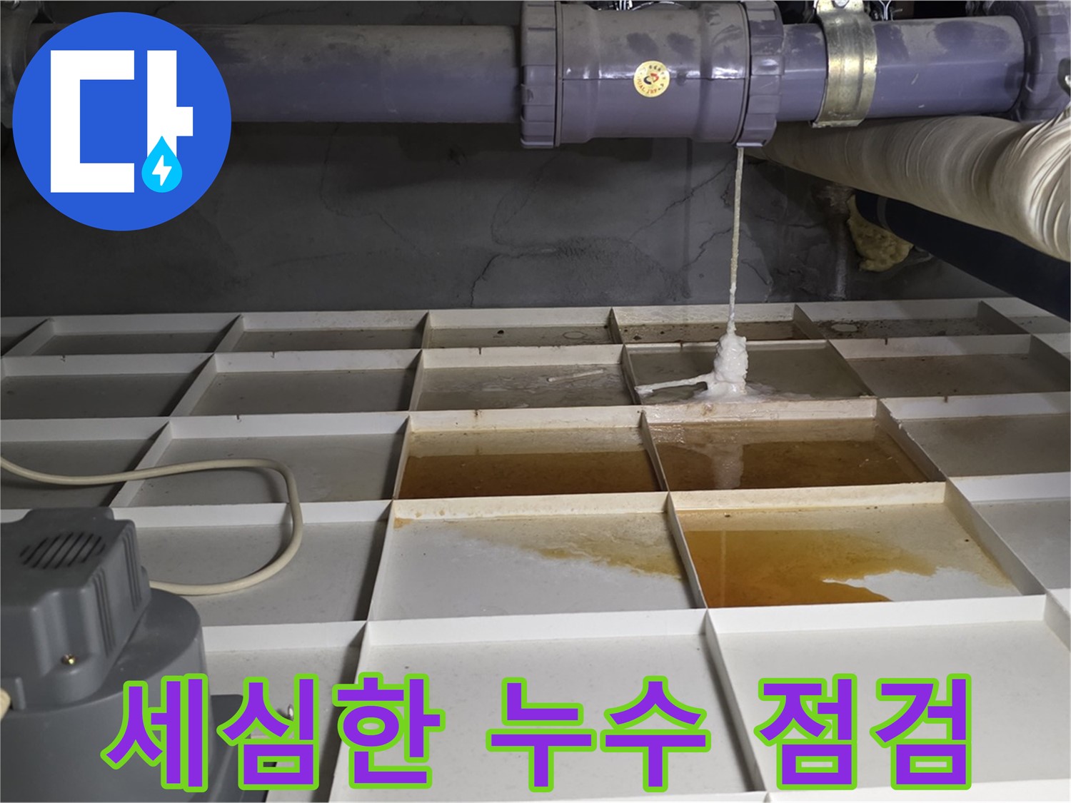분당 운중동 산운마을 6단지에서 세심한 누수 점검을 진행하는 모습 - 작은 징후도 놓치지 않습니다.