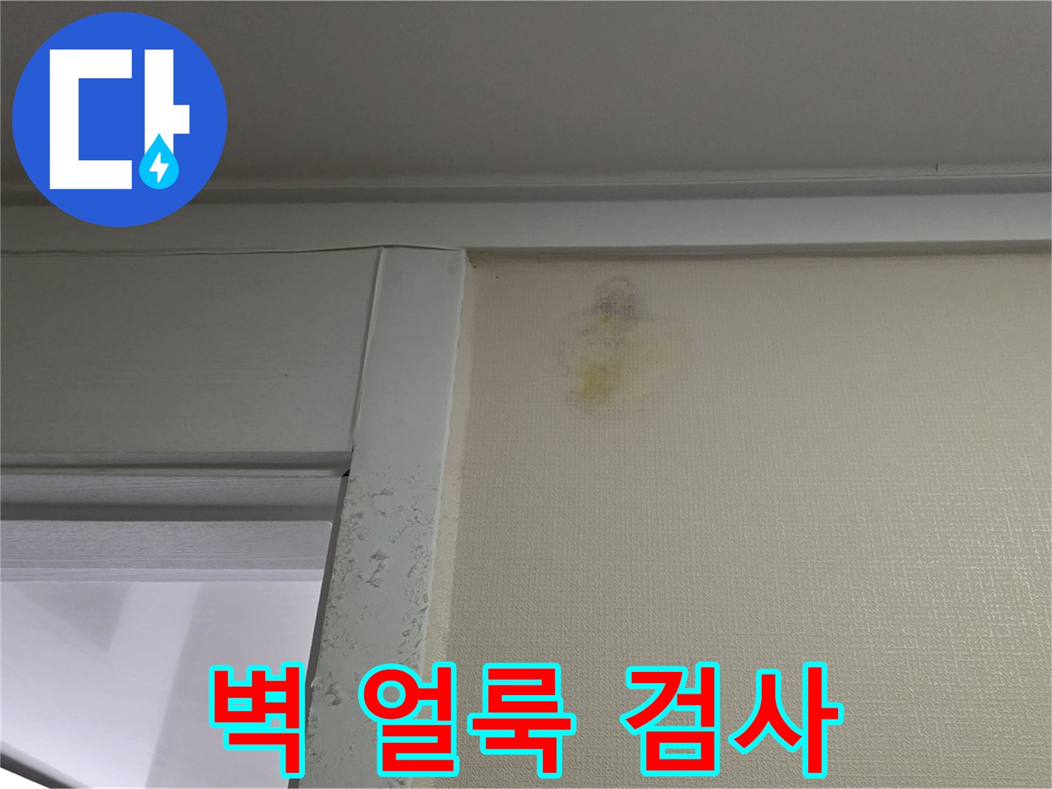 분당 운중동 산운마을 아파트 벽 얼룩 - 초기 누수 의심