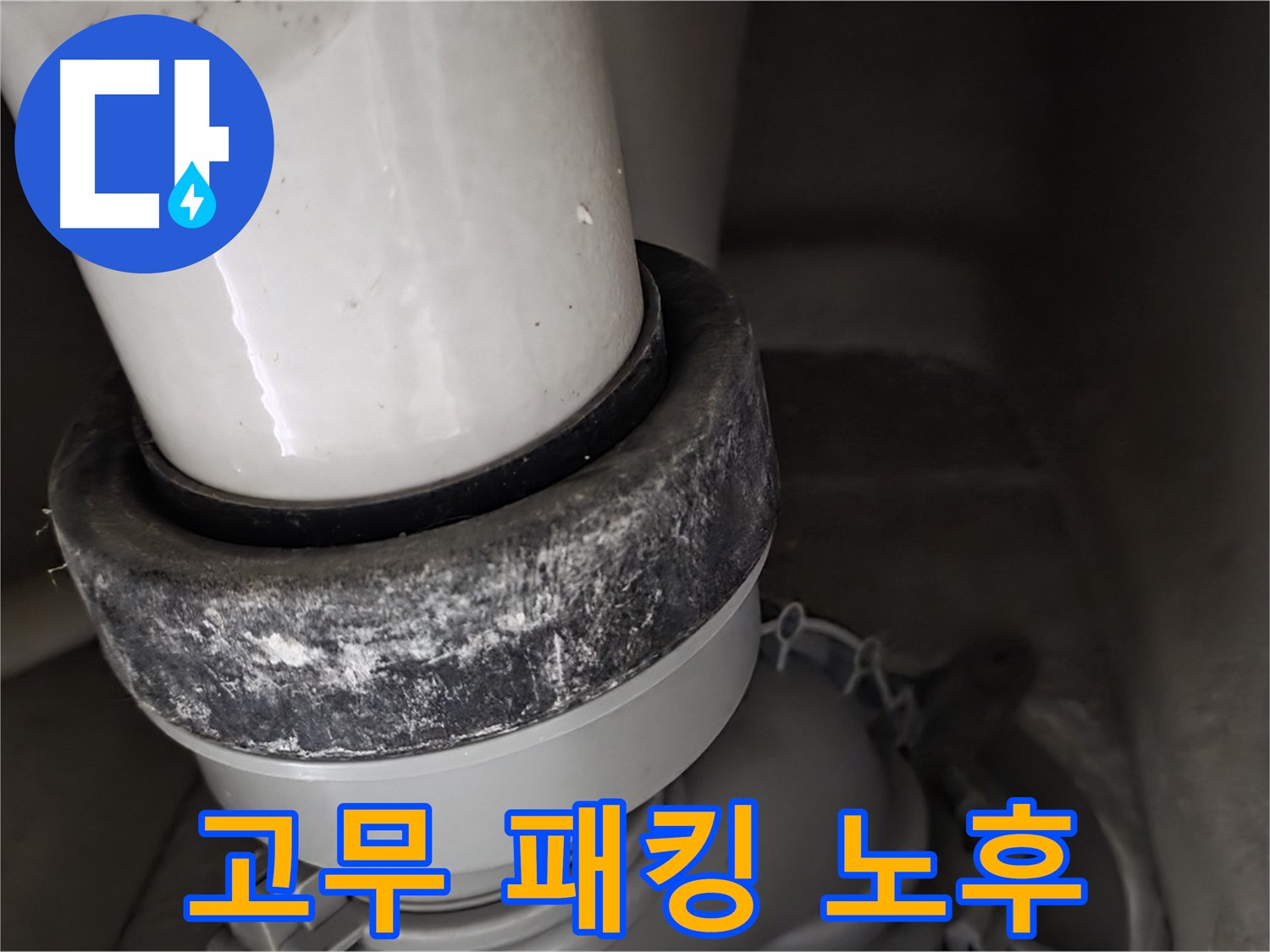 성남 분당 운중동 산운마을 변기 누수 - 오수관 고무 패킹 노후로 인한 누수