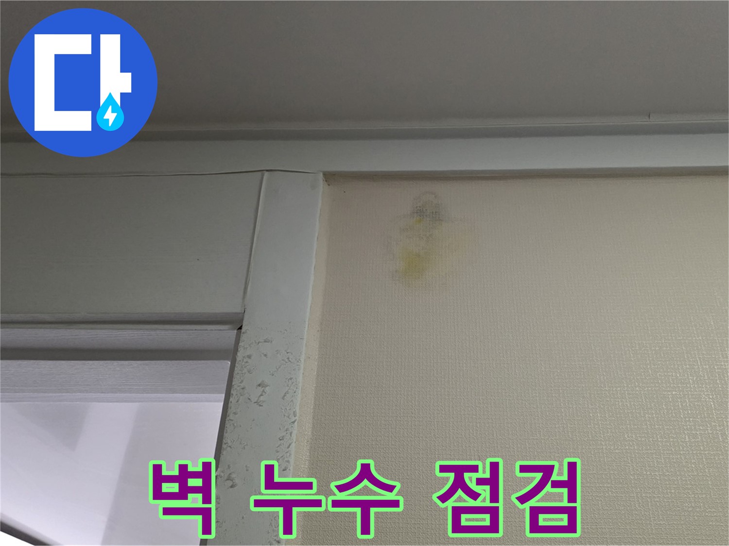 성남 분당 운중동 산운마을 아파트 벽 누수 흔적 - 신속 점검