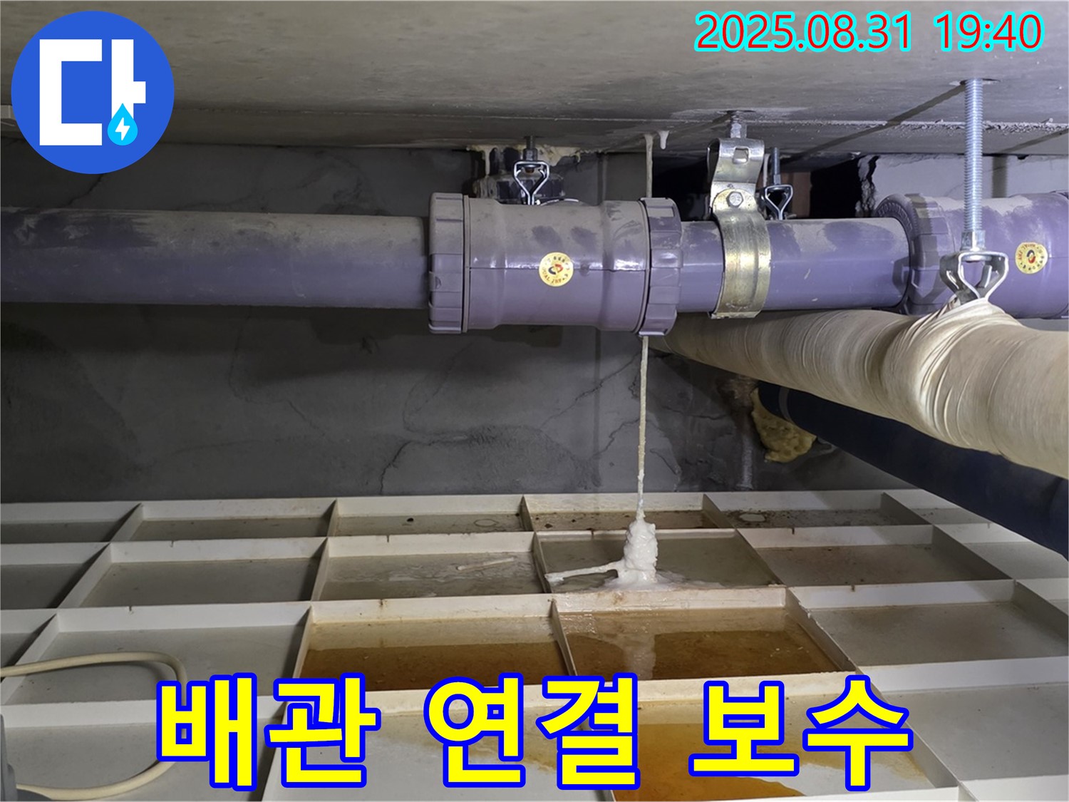 분당 산운동 누수 - 배관 연결 부위 누수, 긴급 누수 보수 작업 진행