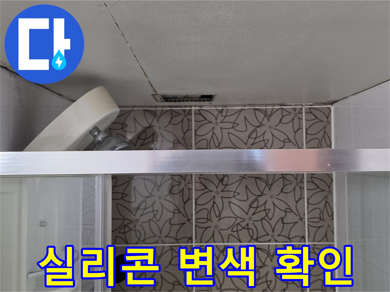 양주시 백석읍 서광아파트 104동 샤워부스 실리콘 변색 - 누수 원인 파악
