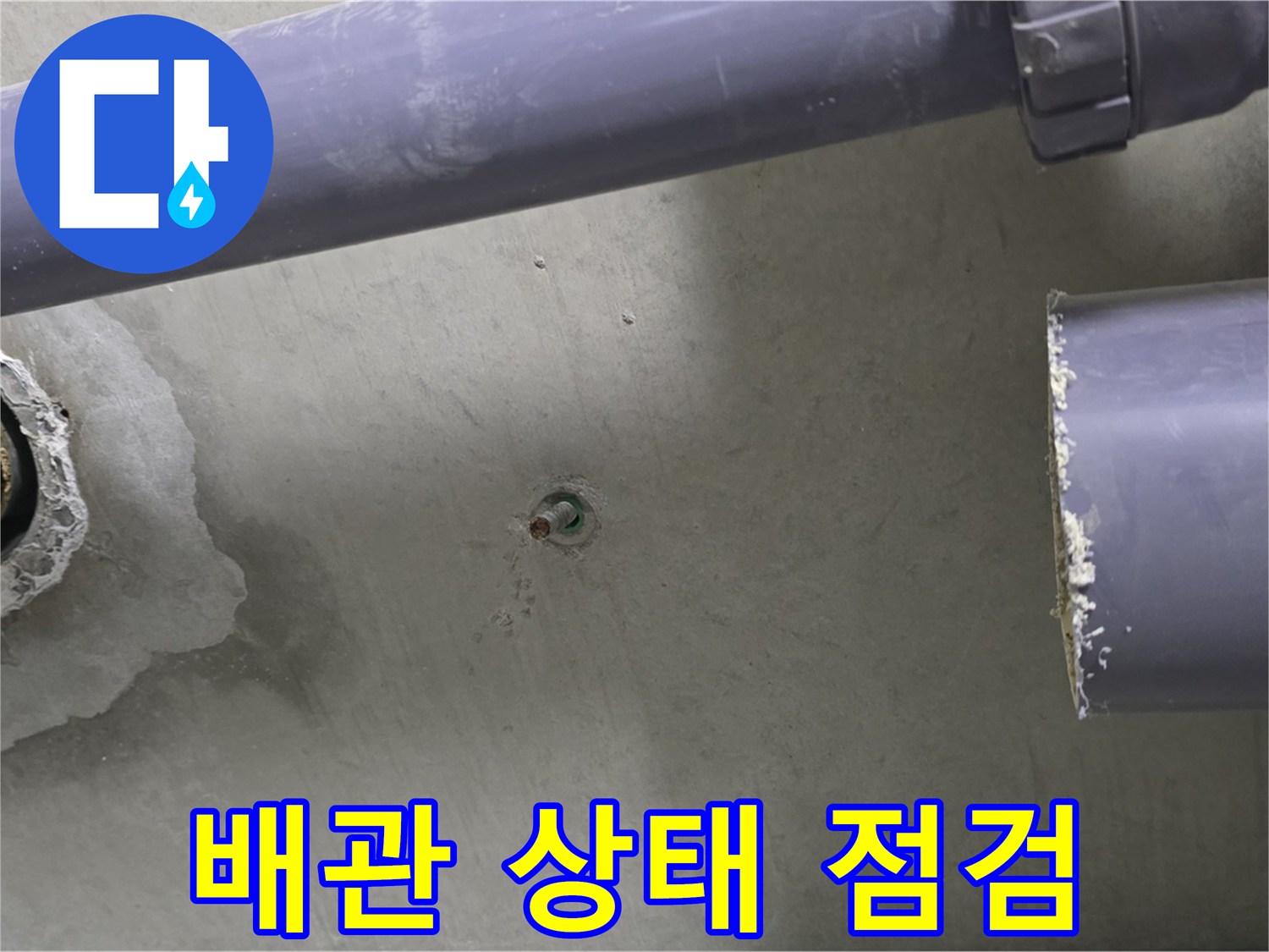 분당 운중동 산운로 산운마을6단지 아파트 누수 현장에서 배관 상태를 꼼꼼하게 점검하는 모습 - 꼼꼼한 점검으로 누수 원인을 찾아냅니다.