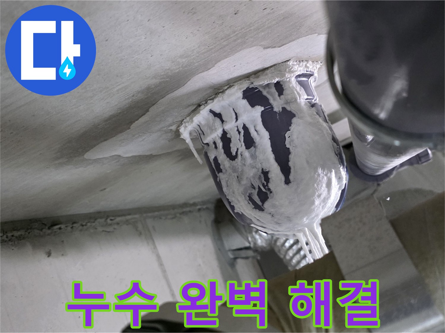 분당 운중동 산운마을 - 누수 부위를 꼼꼼하게 보수하여 재발 방지 완료
