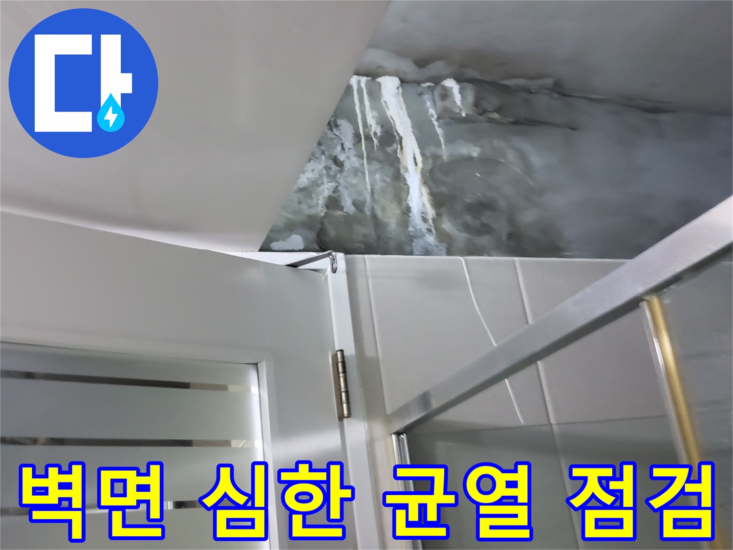 성남 분당 샤워부스 벽면 심한 균열 및 누수 가능성 정밀 점검 - 꼼꼼한 확인 과정