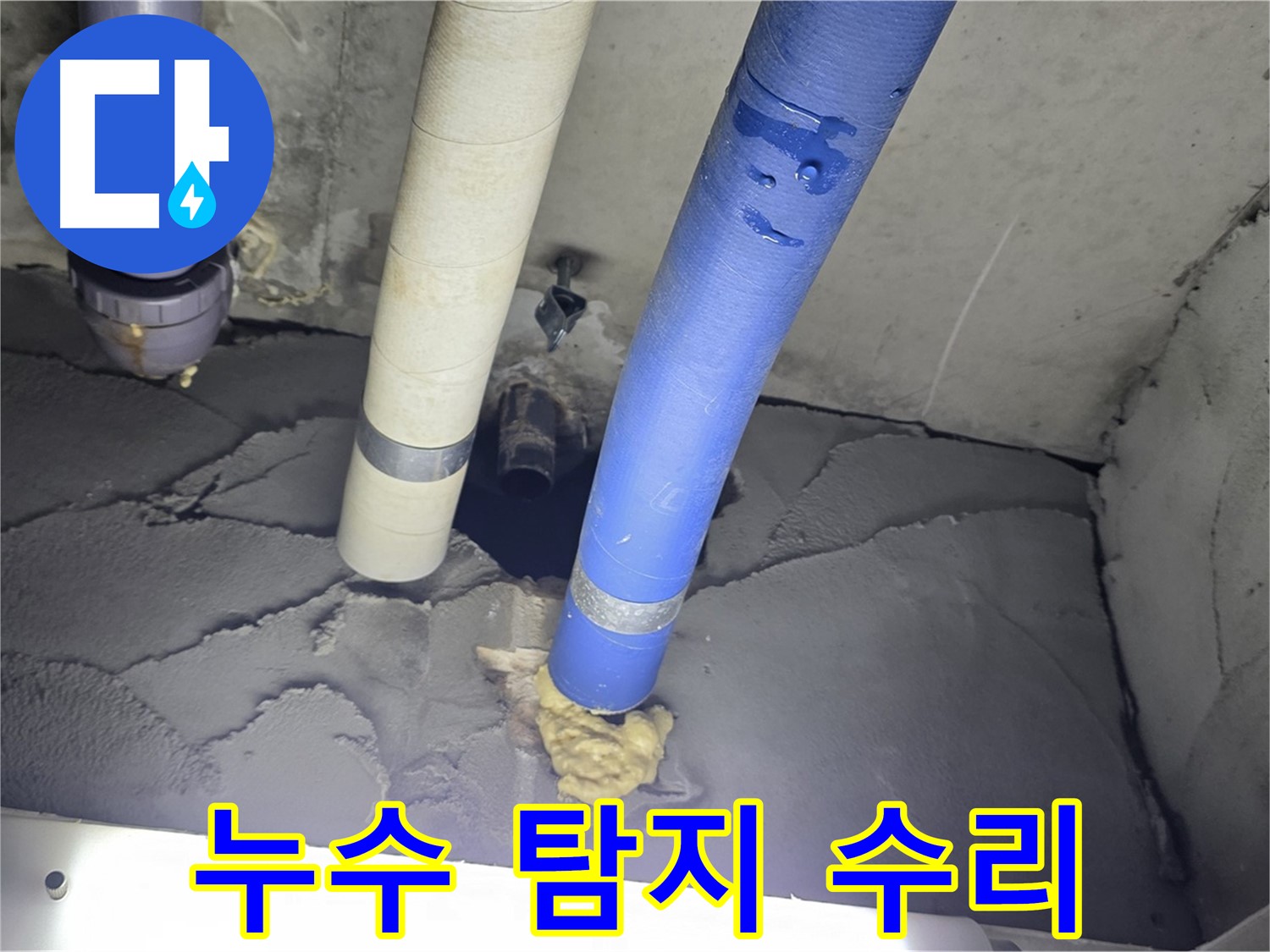 성남시 분당구 운중동 산운마을 누수 - 누수 탐지 후 완벽하게 수리 완료