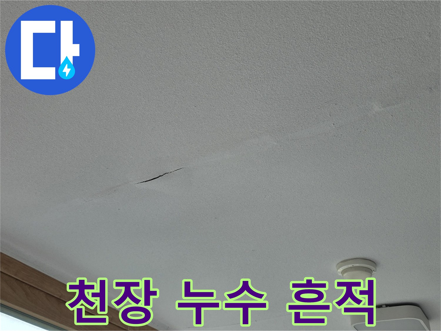 포천시 일동면 아파트 천장 누수 - 누수 흔적 주변의 곰팡이 발생 여부 확인