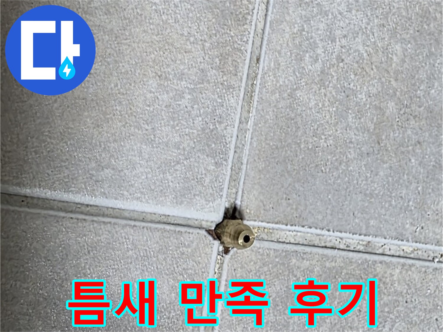 양주 옥정동 율정마을 아파트 누수 - 타일 틈새 누수, 속 시원하게 해결하고 고객님께서 만족하신 후기입니다!