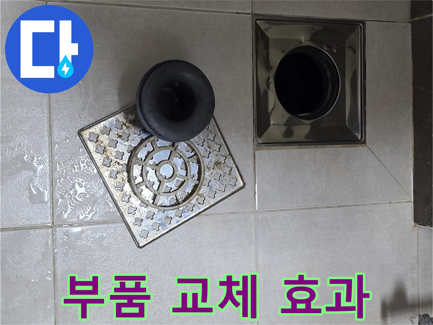 양주 옥정동 율정마을 아파트 - 욕실 배수구 누수, 부품 교체로 완벽 차단