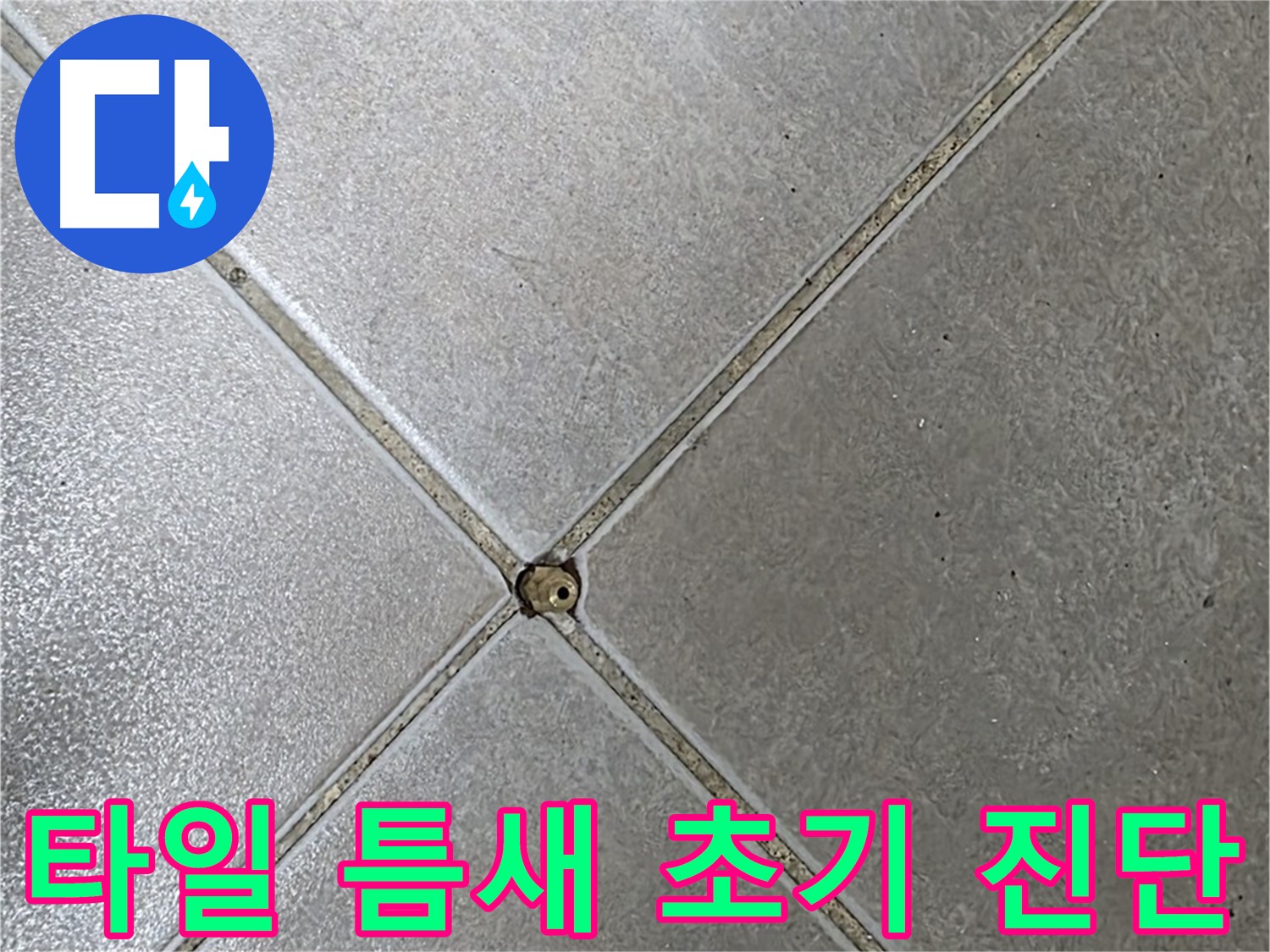 양주시 옥정동 율정마을 13단지 아파트 타일 틈새 누수 - 초기 진단 과정입니다.