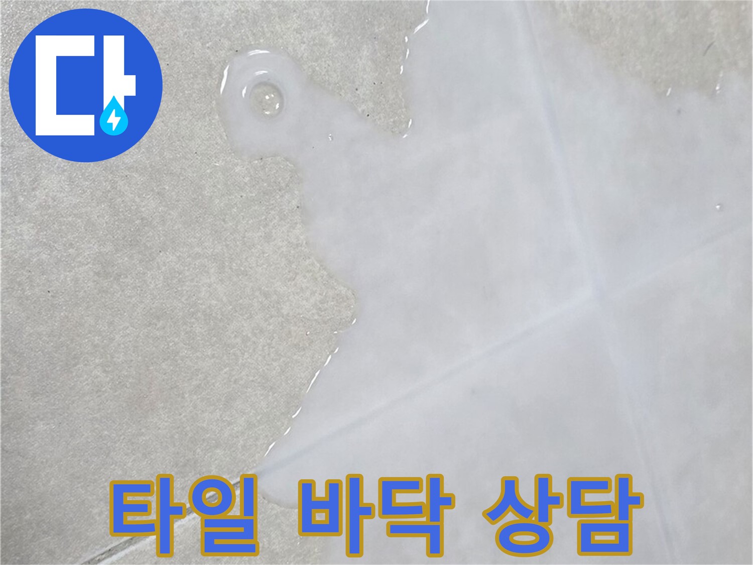 옥정동 율정마을 아파트 타일 바닥 물 - 신속한 해결 및 친절한 상담 제공