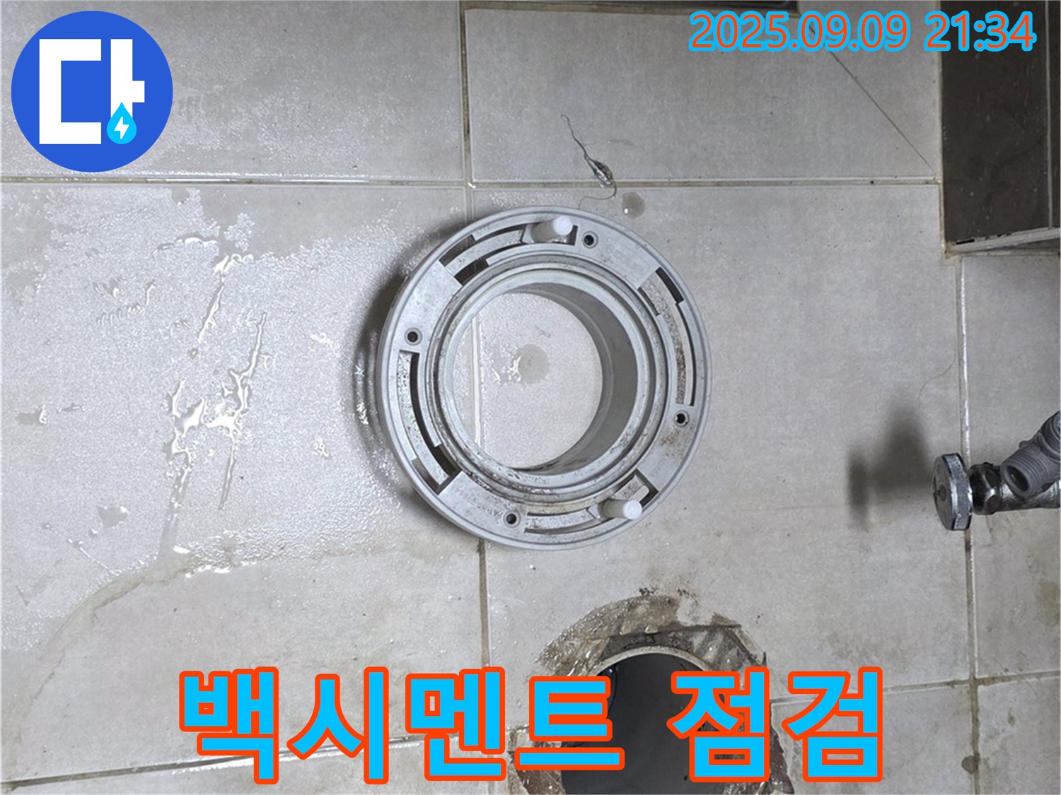 옥정동 율정마을13단지 아파트 변기 배관 주변 백시멘트 균열 및 들뜸 현상 상세 점검