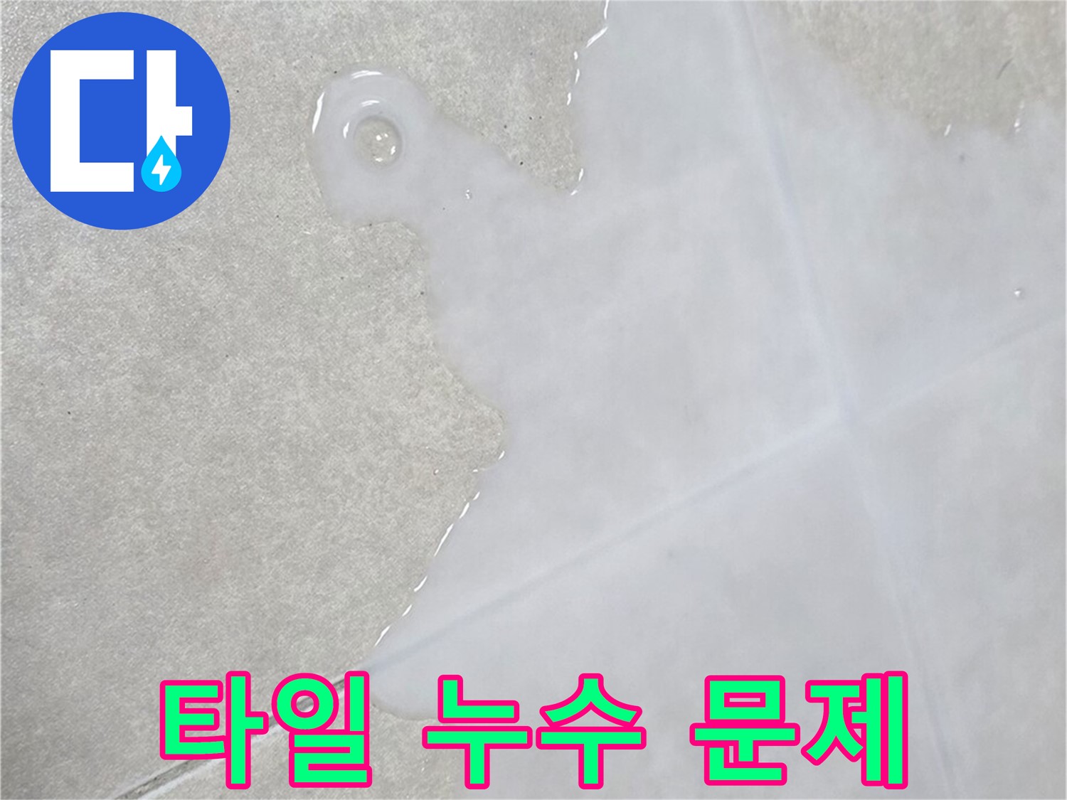 옥정신도시 율정마을 아파트 타일 누수 문제 - 누수 전문가가 해결