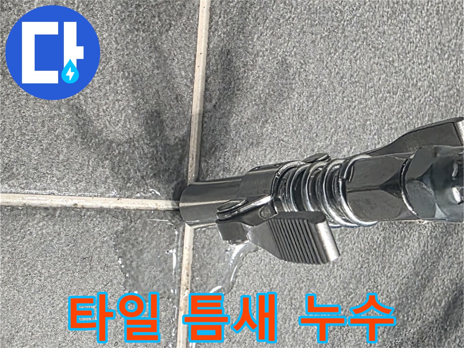 타일 틈새 누수 - 작은 틈새도 놓치지 않고 꼼꼼하게 점검합니다.
