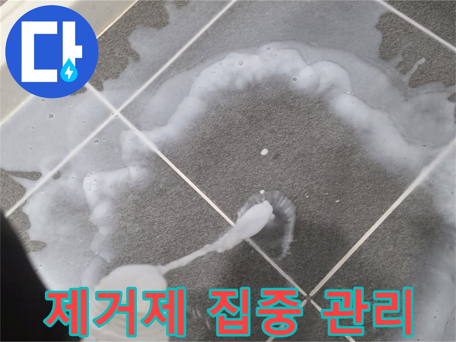 파주시 동패동 e편한세상 운정 어반프라임 욕실 - 곰팡이 제거제 꼼꼼하게 집중 관리하는 모습