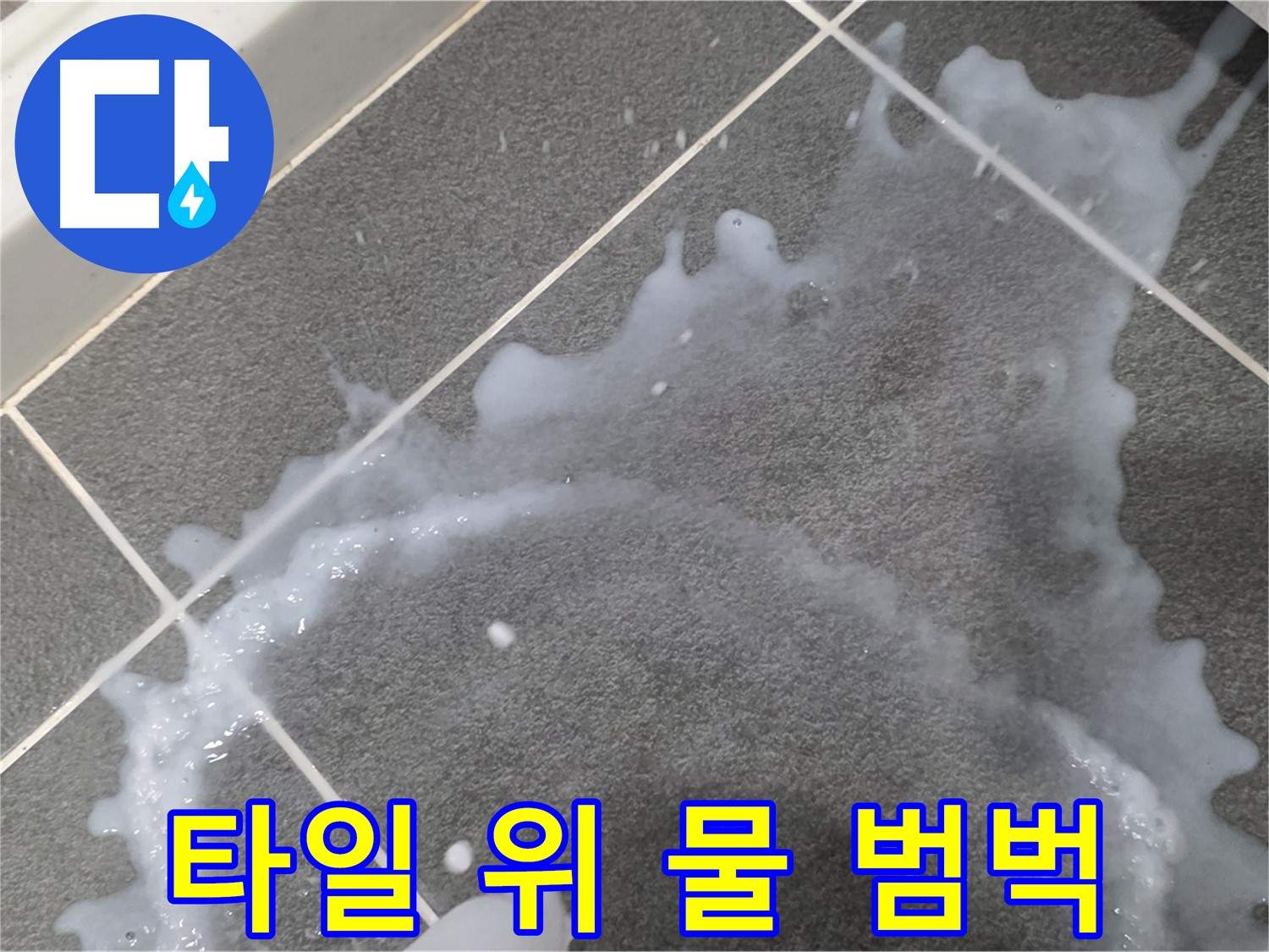 파주시 동패동 운정어반프라임 아파트 타일 위 물 범벅 - 긴급 누수 상황, 신속하게 해결합니다.