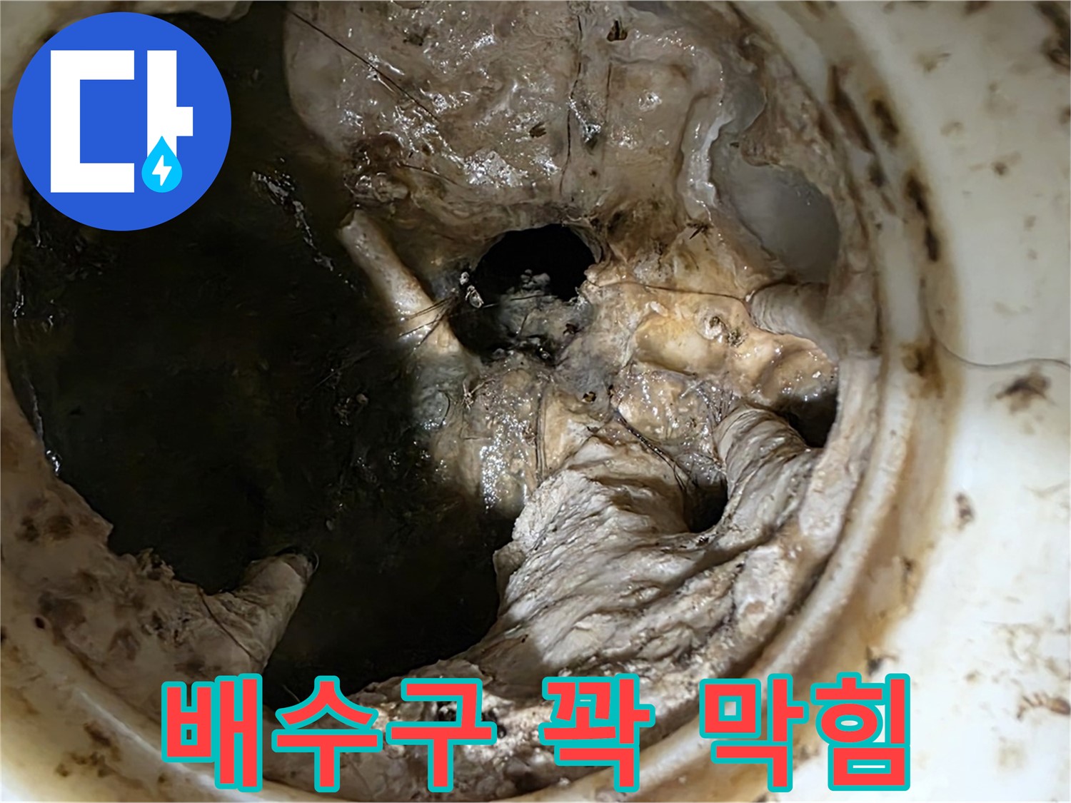 중계동 현대5차 211동 싱크대 배수구 막힘의 실태 - 심각한 오염으로 인한 완전 폐쇄