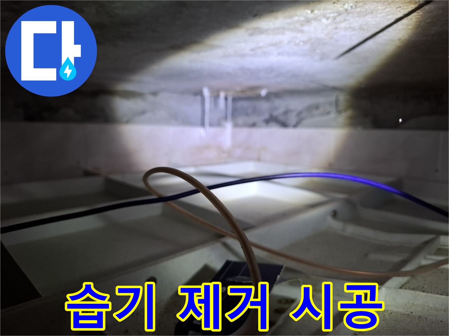 홍은동 빌라 - 배관 주변 습기 제거 및 곰팡이 방지 시공