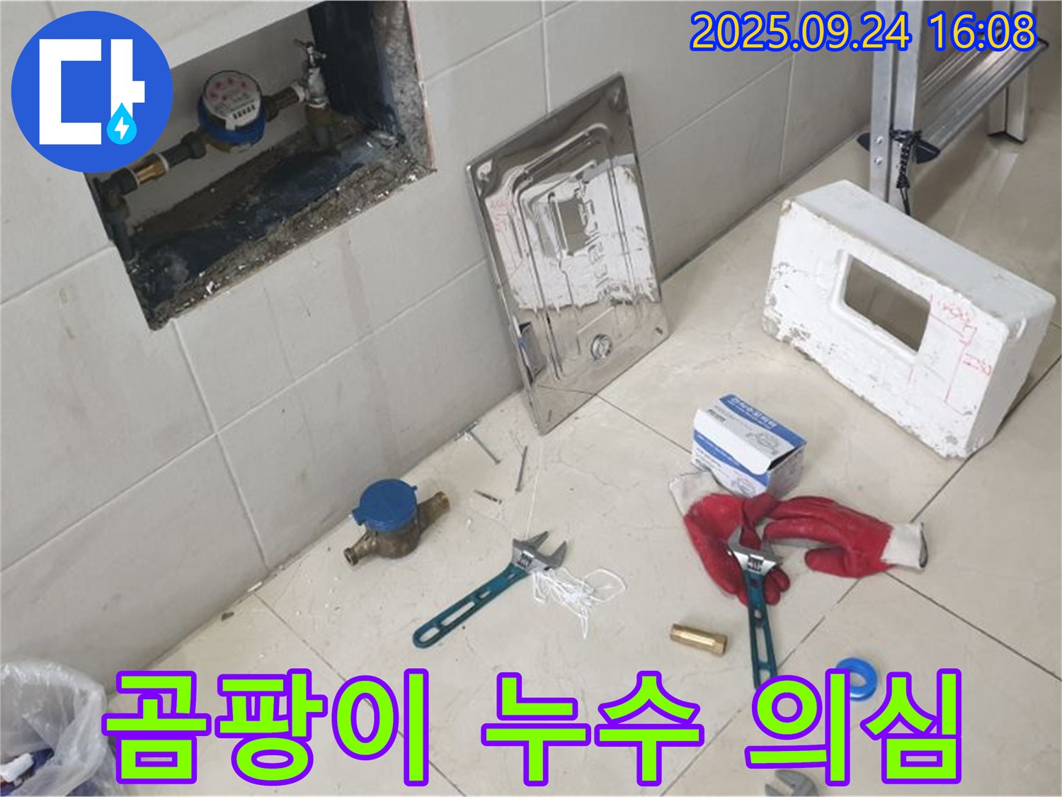 공릉동 누수 - 계량기 주변 곰팡이, 누수 의심 점검 필요