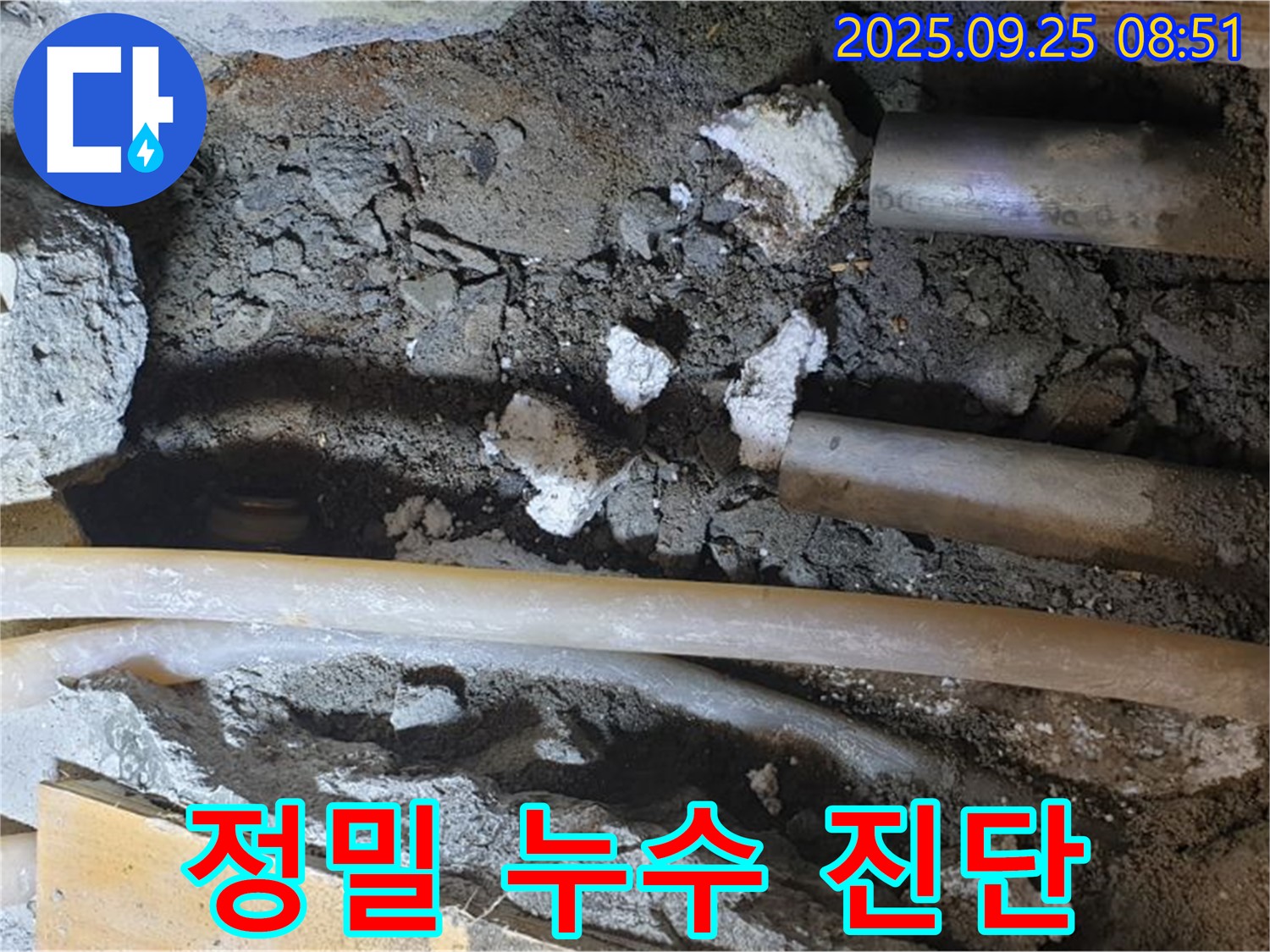 양주 누수 - 백석읍 홍죽리 누수 현장에서 정밀한 누수 진단을 통해 정확한 원인을 파악하고 있습니다.