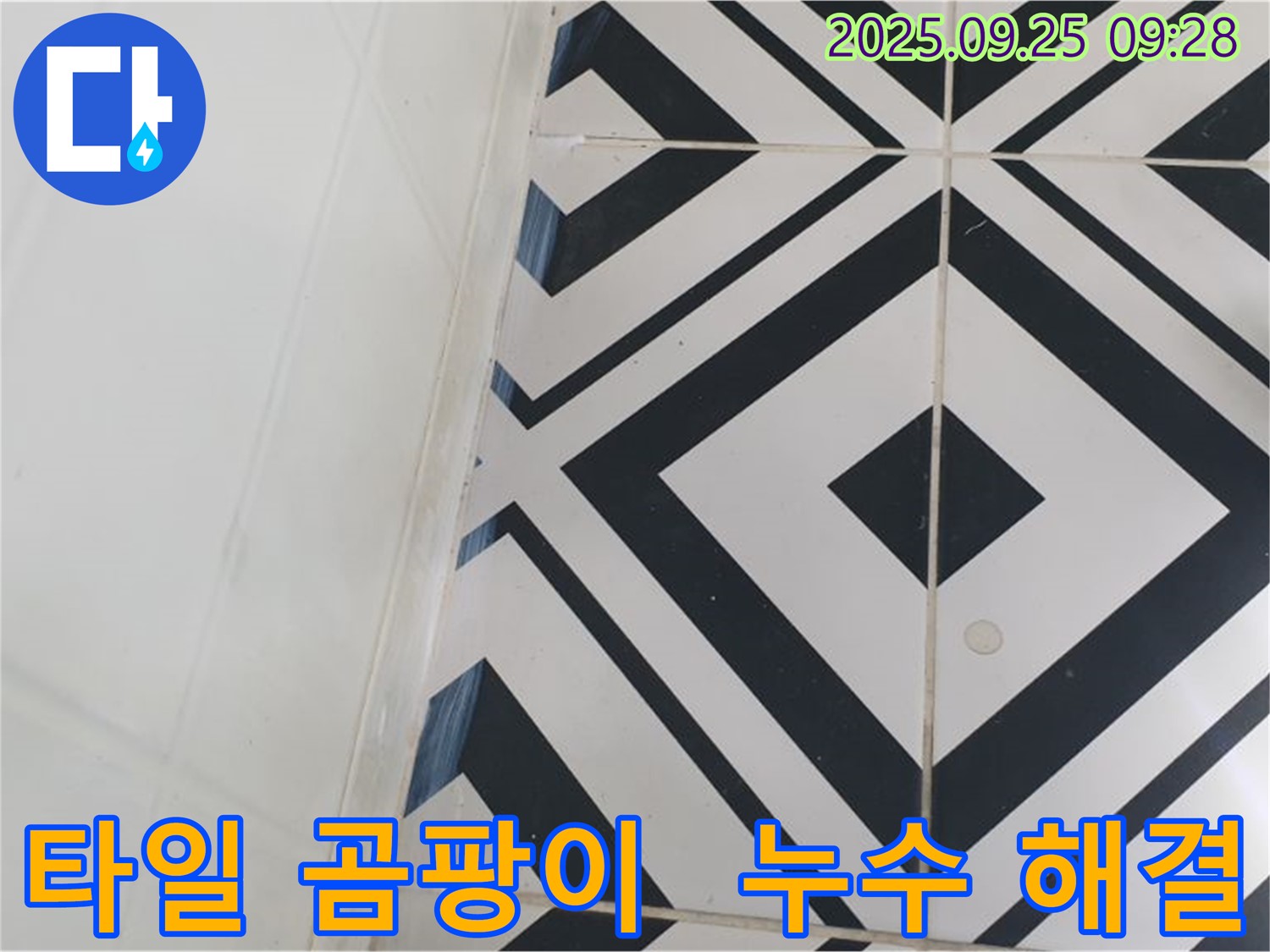 양주시 백석읍 오산리에서 곰팡이 핀 타일로 인한 누수 문제를 해결하는 과정을 보여줍니다. 곰팡이 핀 타일을 교체하고 방수 처리를 꼼꼼히 하여 누수를 완벽하게 차단했습니다.