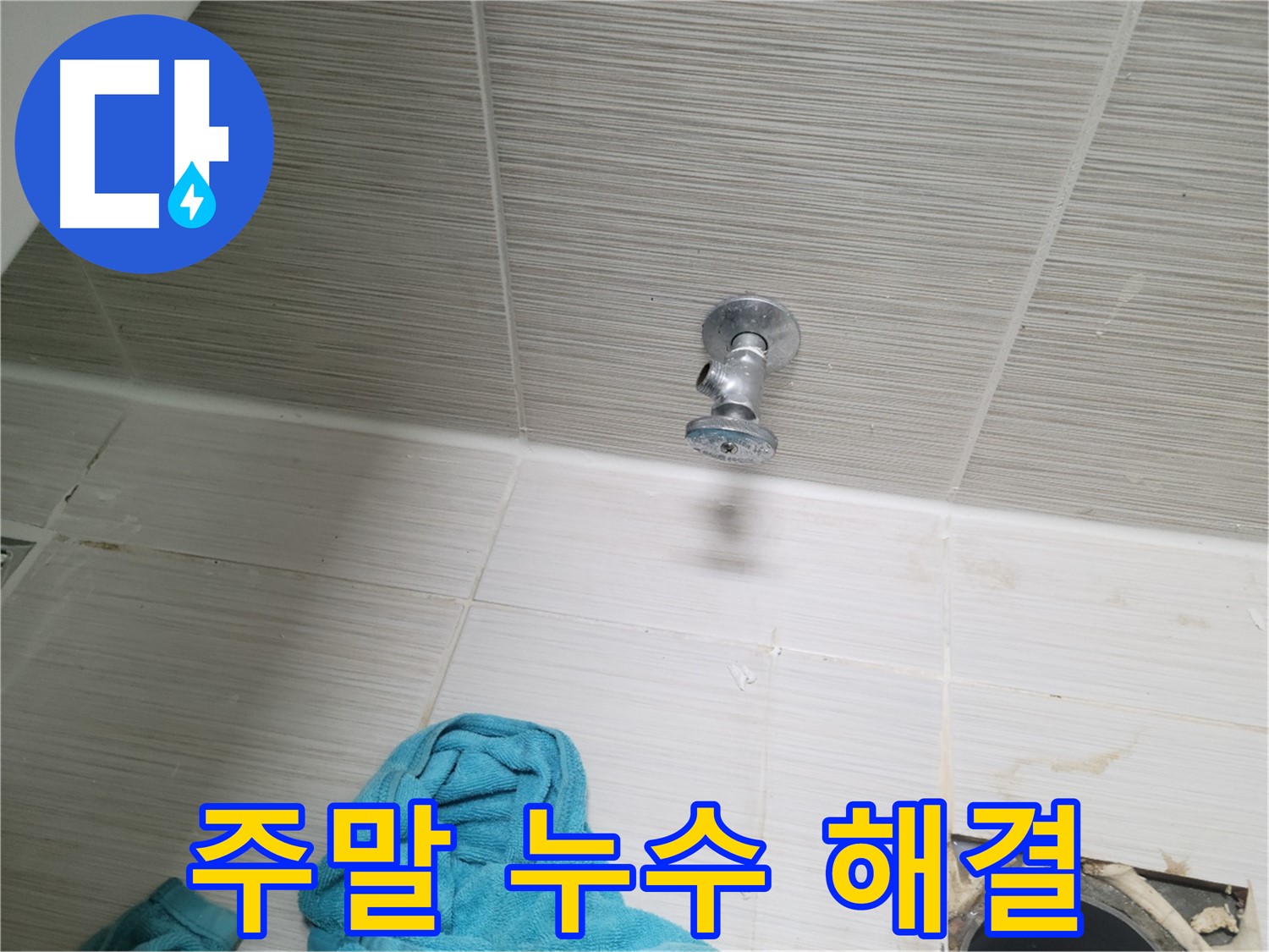 동두천 누수 - 샤워기 앵글밸브 누수, 주말에도 문제 없어요!