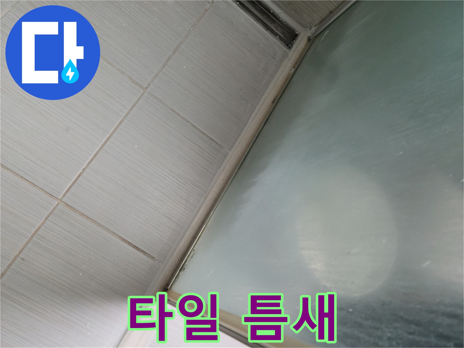 동두천시 강변로 샤워부스 하단 타일 틈새 오염 - 청소 및 코팅 작업 - 누수 전문가