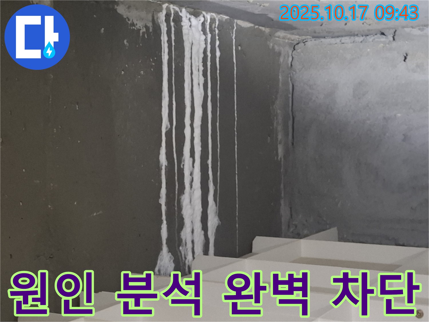 봇들마을2단지 아파트 계단 석회수 누출 - 원인 분석부터 완벽 차단까지