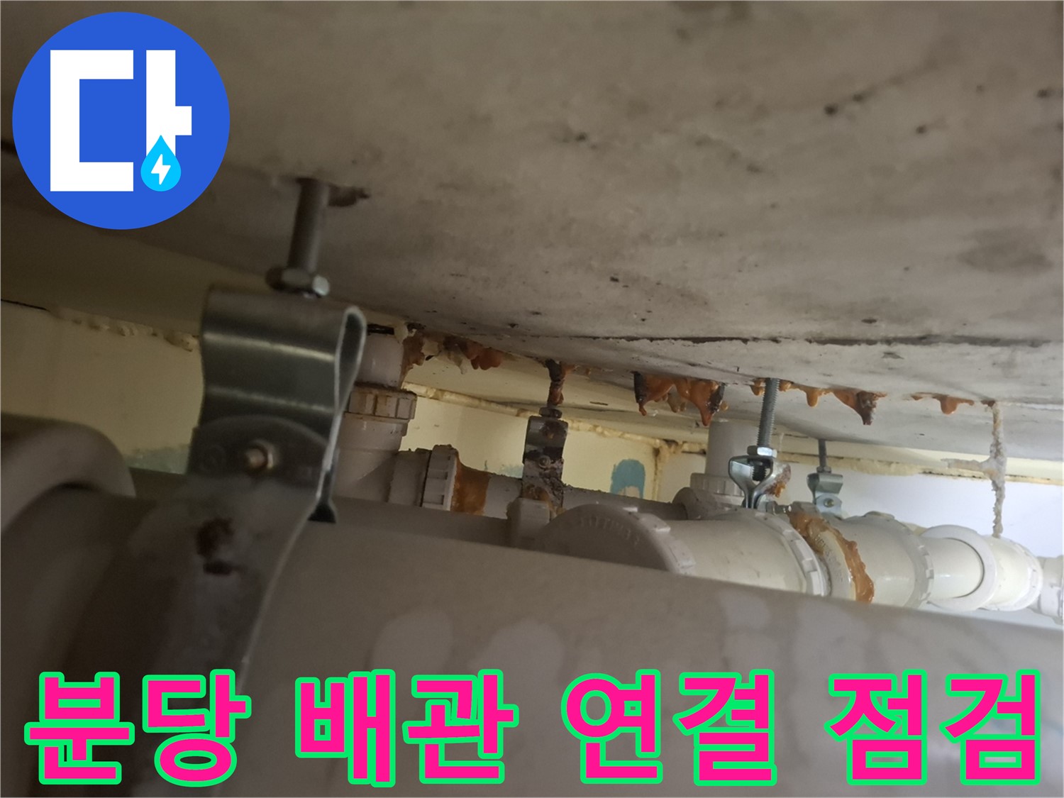 분당 봇들마을 아파트 - 배관 연결 부위, 누수 집중 점검