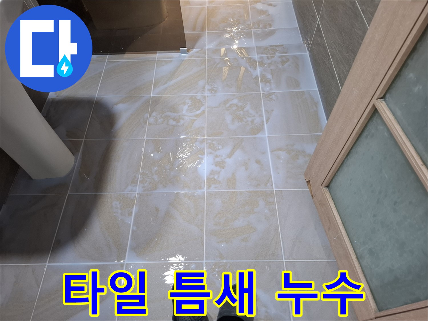 분당 봇들마을 아파트 욕실 타일 틈새 누수 - 누수 발생 지점 상세 촬영