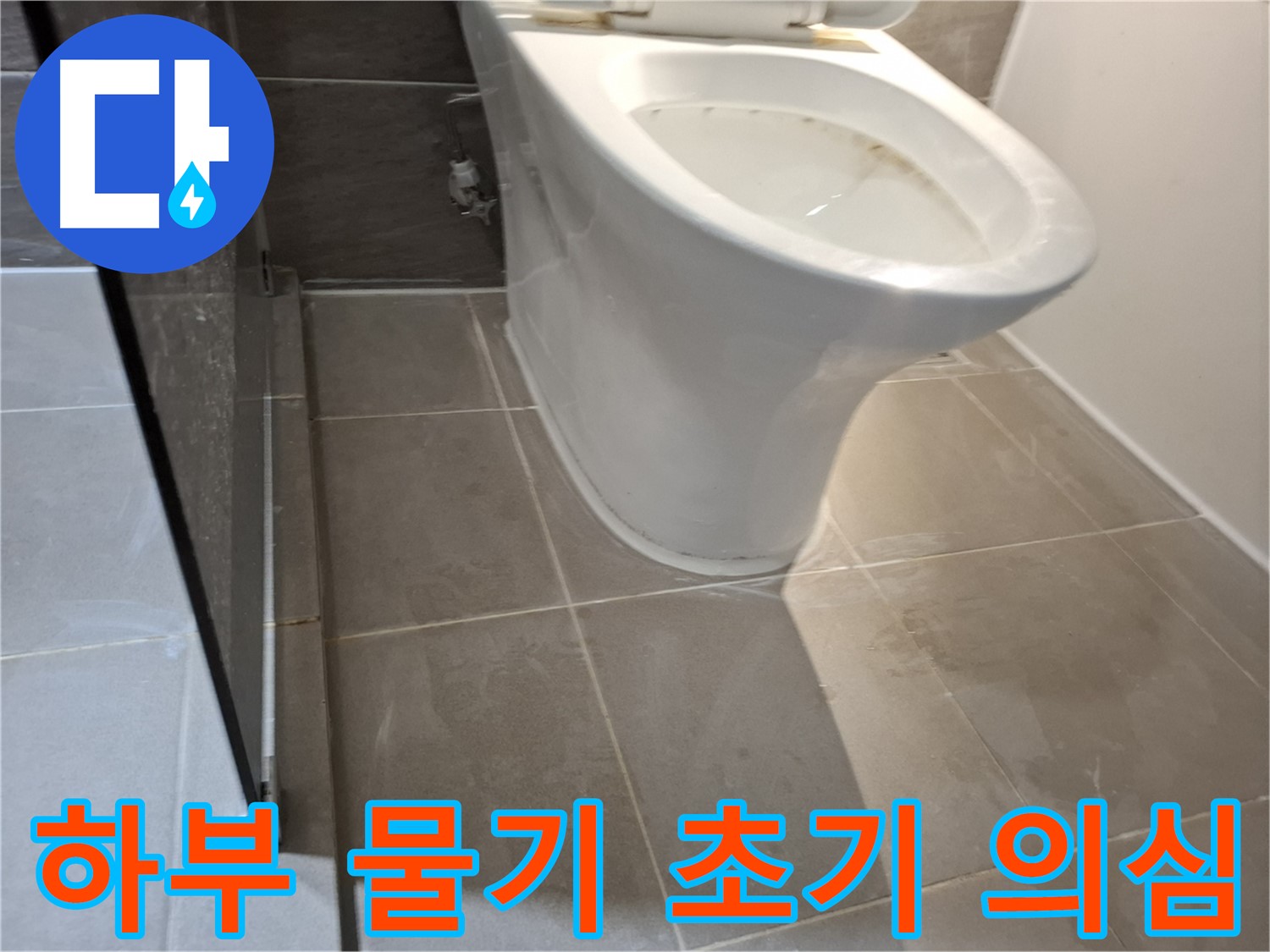 성남 삼평동 717번지 - 변기 하부 물기 - 누수 초기 증상 의심
