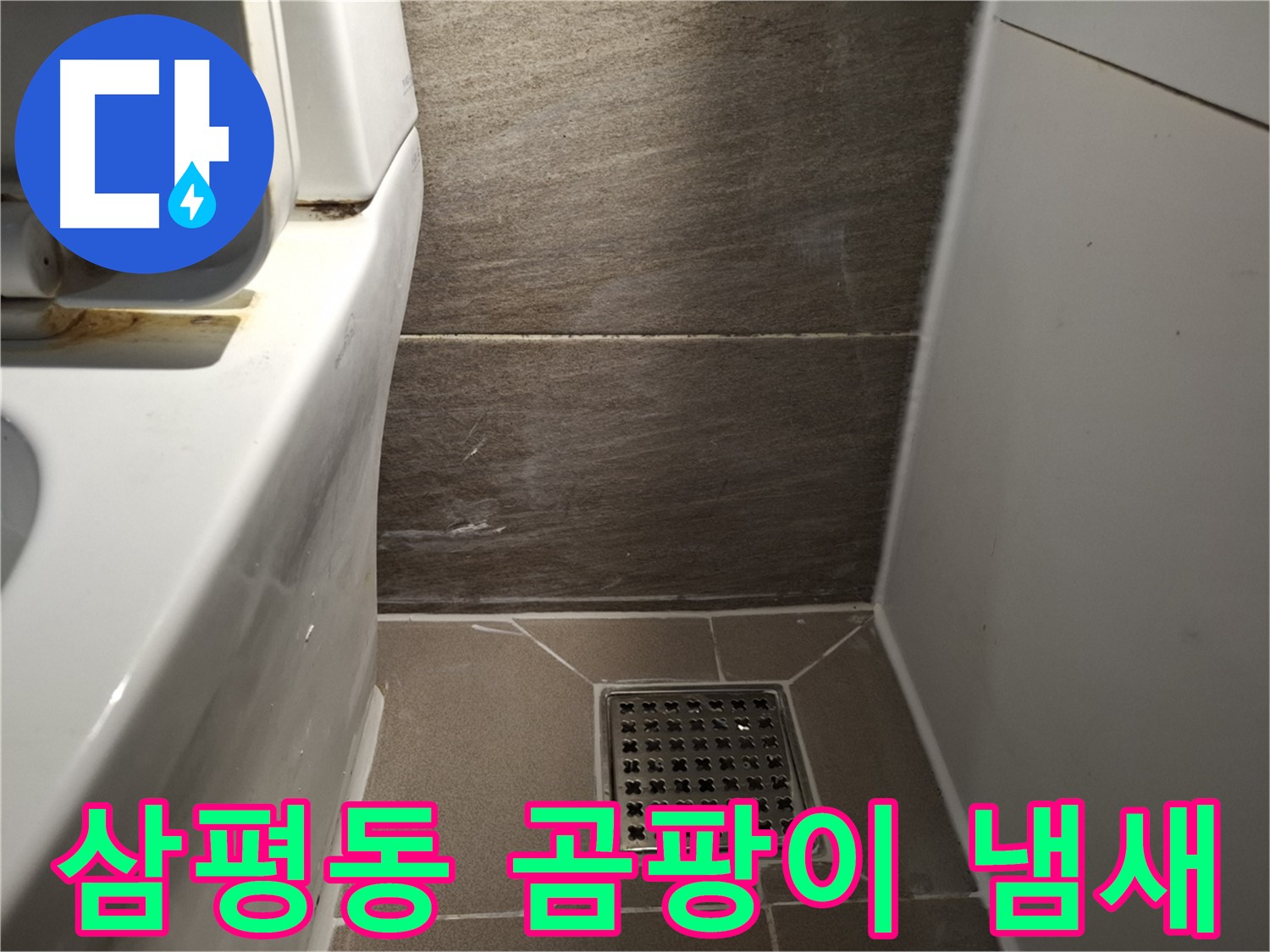 판교 삼평동 변기 주변 물기 곰팡이 냄새 - 누수 때문?